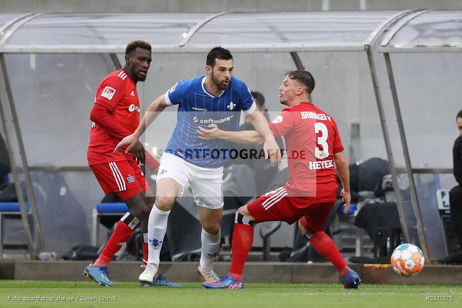 Luca Pfeiffer, Merck-Stadion am Böllenfalltor, Darmstadt, 06.02.2022, DFL, sport, action, Februar 2022, Saison 2021/2022, 2. Bundesliga, HSV, SV98, Hamburger SV, SV Darmstadt 98 - Bild-ID: 2317575