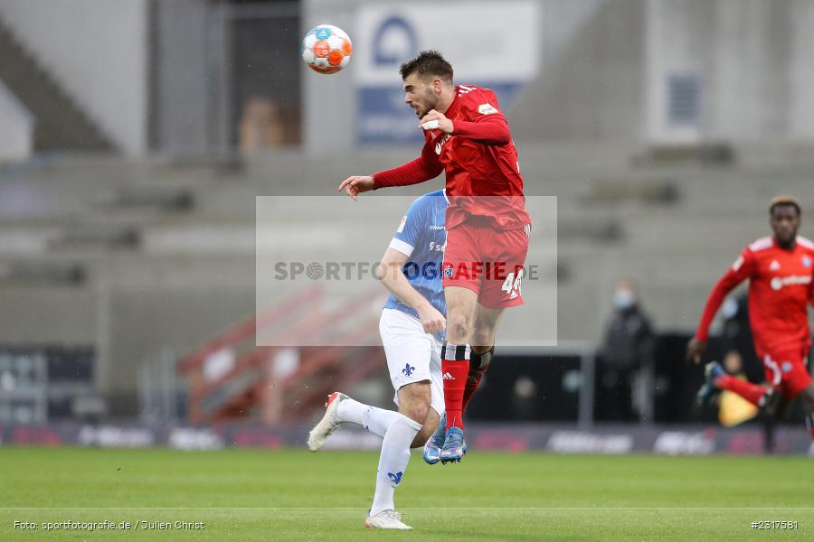 Mario Vuskovic, Merck-Stadion am Böllenfalltor, Darmstadt, 06.02.2022, DFL, sport, action, Februar 2022, Saison 2021/2022, 2. Bundesliga, HSV, SV98, Hamburger SV, SV Darmstadt 98 - Bild-ID: 2317581