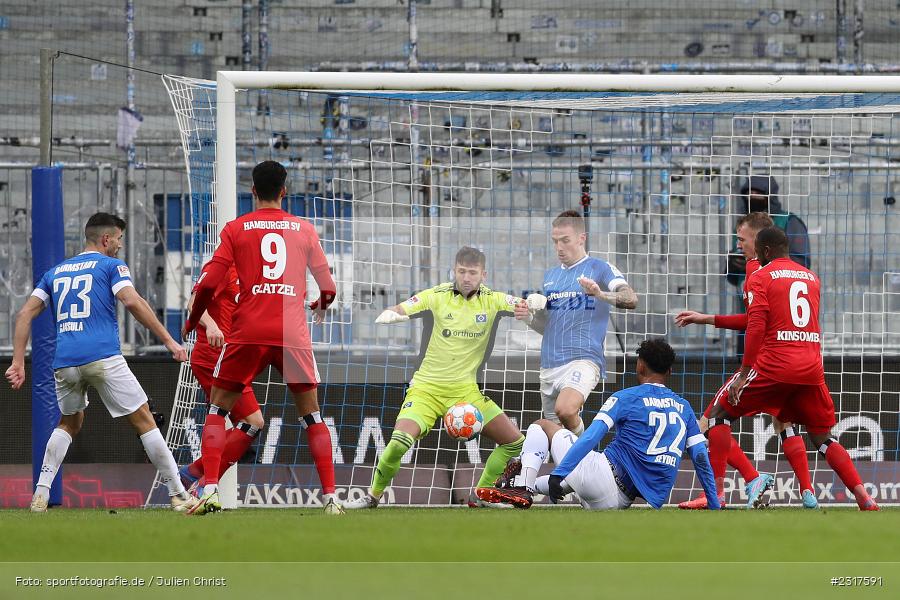 Phillip Tietz, Merck-Stadion am Böllenfalltor, Darmstadt, 06.02.2022, DFL, sport, action, Februar 2022, Saison 2021/2022, 2. Bundesliga, HSV, SV98, Hamburger SV, SV Darmstadt 98 - Bild-ID: 2317591