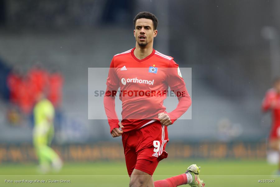 Robert Glatzel, Merck-Stadion am Böllenfalltor, Darmstadt, 06.02.2022, DFL, sport, action, Februar 2022, Saison 2021/2022, 2. Bundesliga, HSV, SV98, Hamburger SV, SV Darmstadt 98 - Bild-ID: 2317597