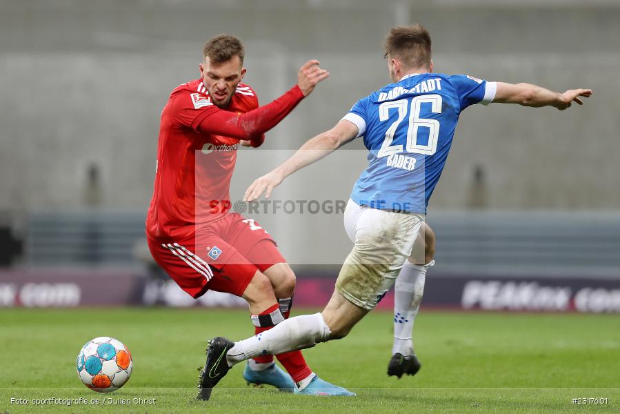 Manuel Wintzheimer, Merck-Stadion am Böllenfalltor, Darmstadt, 06.02.2022, DFL, sport, action, Februar 2022, Saison 2021/2022, 2. Bundesliga, HSV, SV98, Hamburger SV, SV Darmstadt 98 - Bild-ID: 2317601
