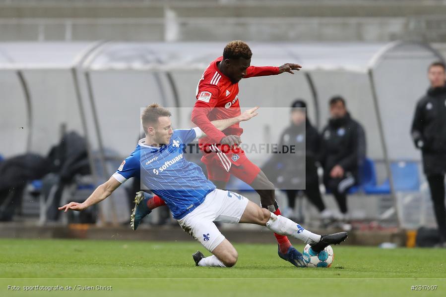 Bakery Jatta, Merck-Stadion am Böllenfalltor, Darmstadt, 06.02.2022, DFL, sport, action, Februar 2022, Saison 2021/2022, 2. Bundesliga, HSV, SV98, Hamburger SV, SV Darmstadt 98 - Bild-ID: 2317607