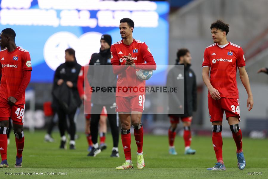 Robert Glatzel, Merck-Stadion am Böllenfalltor, Darmstadt, 06.02.2022, DFL, sport, action, Februar 2022, Saison 2021/2022, 2. Bundesliga, HSV, SV98, Hamburger SV, SV Darmstadt 98 - Bild-ID: 2317615