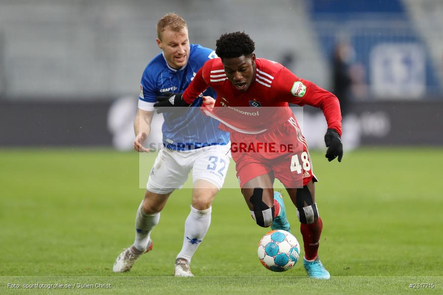 Faride Alidou, Merck-Stadion am Böllenfalltor, Darmstadt, 06.02.2022, DFL, sport, action, Februar 2022, Saison 2021/2022, 2. Bundesliga, HSV, SV98, Hamburger SV, SV Darmstadt 98 - Bild-ID: 2317715 Faride Alidou, Merck-Stadion am Böllenfalltor, Darmstadt, 06.02.2022, DFL, sport, action, Februar 2022, Saison 2021/2022, 2. Bundesliga, HSV, SV98, Hamburger SV, SV Darmstadt 98 - Bild-ID: 2317715
