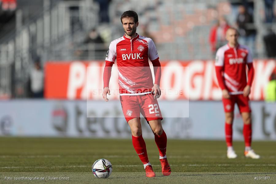 Daniel Hägele, FLYERALARM Arena, Würzburg, 12.02.2022, DFL, sport, action, Februar 2022, Saison 2021/2022, 3. Liga, MSV, FWK, MSV Duisburg, FC Würzburger Kickers - Bild-ID: 2317877