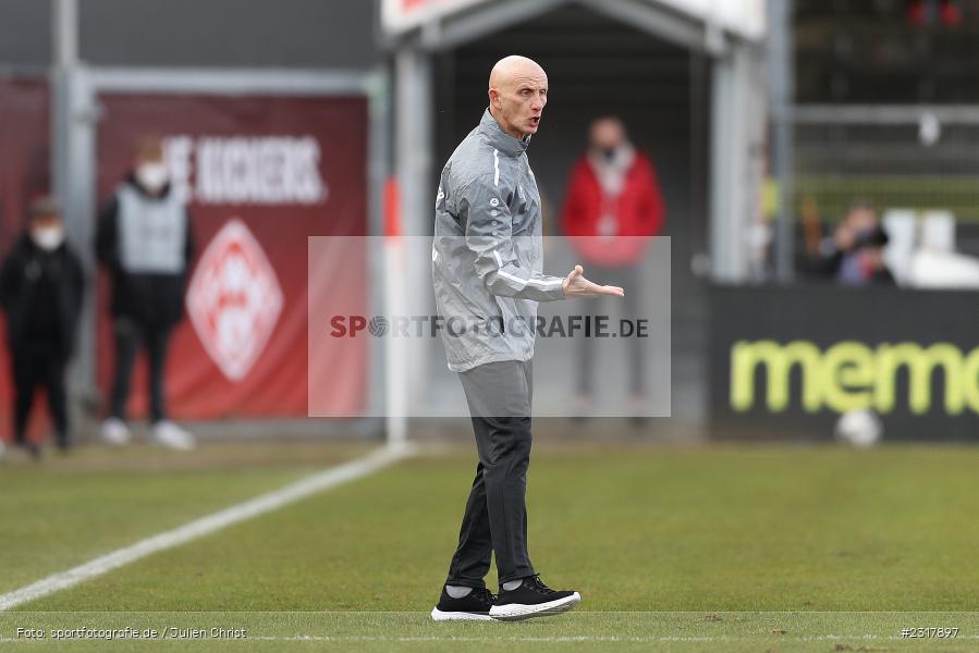 Hände, Arme, gestikuliert, Ralf Santelli, FLYERALARM Arena, Würzburg, 12.02.2022, DFL, sport, action, Februar 2022, Saison 2021/2022, 3. Liga, MSV, FWK, MSV Duisburg, FC Würzburger Kickers - Bild-ID: 2317897