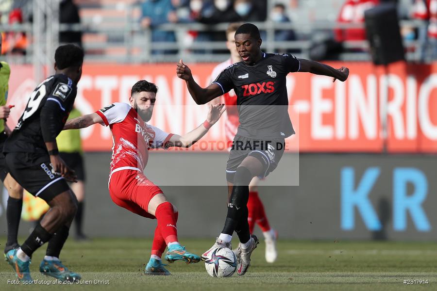 Leroy Kwadwo, FLYERALARM Arena, Würzburg, 12.02.2022, DFL, sport, action, Februar 2022, Saison 2021/2022, 3. Liga, MSV, FWK, MSV Duisburg, FC Würzburger Kickers - Bild-ID: 2317914