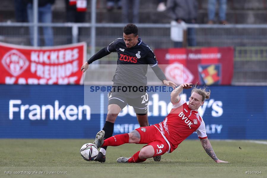 Marvin Ajani, FLYERALARM Arena, Würzburg, 12.02.2022, DFL, sport, action, Februar 2022, Saison 2021/2022, 3. Liga, MSV, FWK, MSV Duisburg, FC Würzburger Kickers - Bild-ID: 2317934