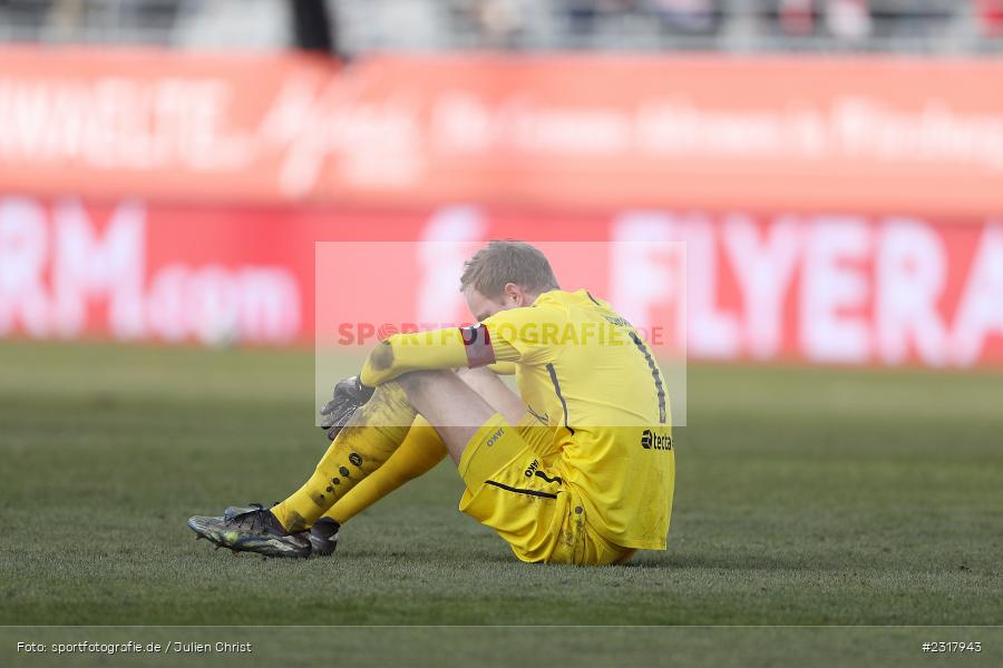 Enttäuscht, Hendrik Bonmann, FLYERALARM Arena, Würzburg, 12.02.2022, DFL, sport, action, Februar 2022, Saison 2021/2022, 3. Liga, MSV, FWK, MSV Duisburg, FC Würzburger Kickers - Bild-ID: 2317943