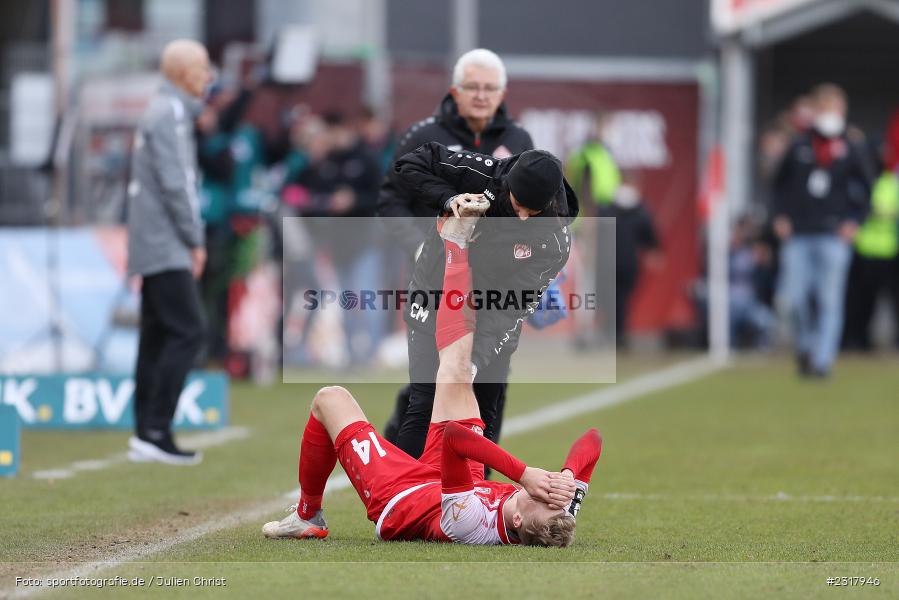 Louis Breunig, FLYERALARM Arena, Würzburg, 12.02.2022, DFL, sport, action, Februar 2022, Saison 2021/2022, 3. Liga, MSV, FWK, MSV Duisburg, FC Würzburger Kickers - Bild-ID: 2317946