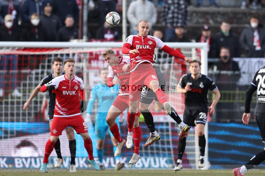 Tobias Kraulich, FLYERALARM Arena, Würzburg, 12.02.2022, DFL, sport, action, Februar 2022, Saison 2021/2022, 3. Liga, MSV, FWK, MSV Duisburg, FC Würzburger Kickers - Bild-ID: 2317950