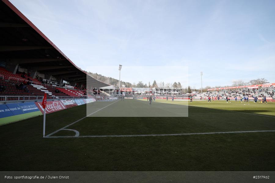 Innenraum, Ecke, Stadion, FLYERALARM Arena, Würzburg, 12.02.2022, DFL, sport, action, Februar 2022, Saison 2021/2022, 3. Liga, MSV, FWK, MSV Duisburg, FC Würzburger Kickers - Bild-ID: 2317962