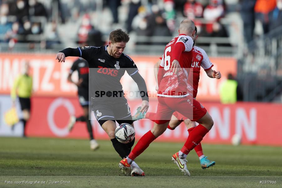 Kolja Pusch, FLYERALARM Arena, Würzburg, 12.02.2022, DFL, sport, action, Februar 2022, Saison 2021/2022, 3. Liga, MSV, FWK, MSV Duisburg, FC Würzburger Kickers - Bild-ID: 2317966