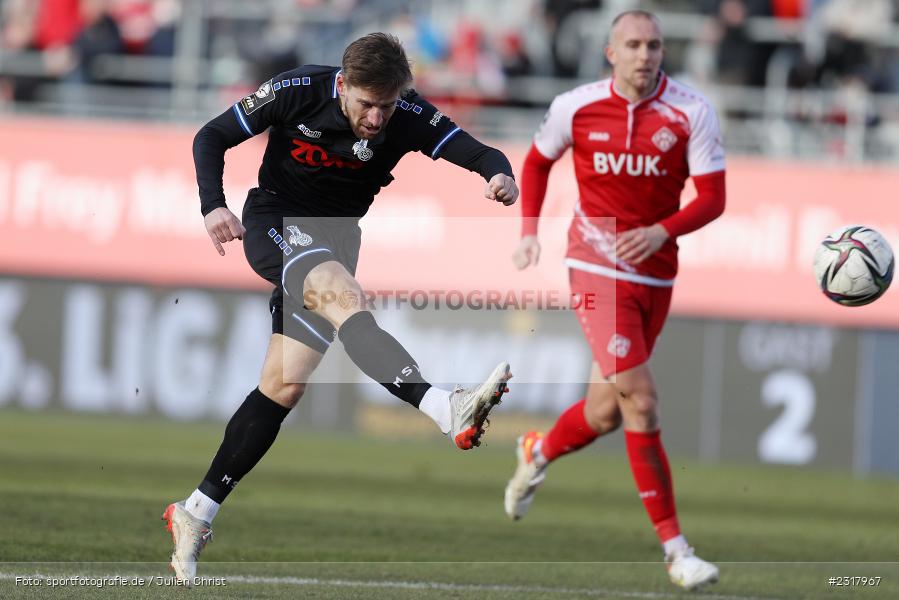 Kolja Pusch, FLYERALARM Arena, Würzburg, 12.02.2022, DFL, sport, action, Februar 2022, Saison 2021/2022, 3. Liga, MSV, FWK, MSV Duisburg, FC Würzburger Kickers - Bild-ID: 2317967