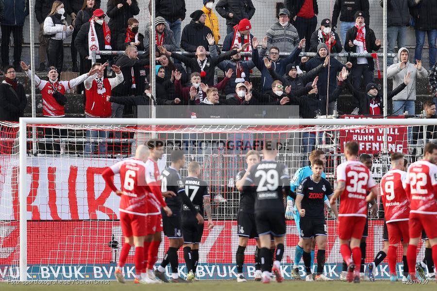Fans, FLYERALARM Arena, Würzburg, 12.02.2022, DFL, sport, action, Februar 2022, Saison 2021/2022, 3. Liga, MSV, FWK, MSV Duisburg, FC Würzburger Kickers - Bild-ID: 2317969