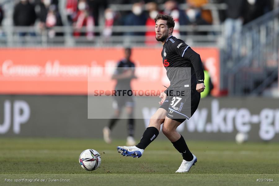 Marlon Frey, FLYERALARM Arena, Würzburg, 12.02.2022, DFL, sport, action, Februar 2022, Saison 2021/2022, 3. Liga, MSV, FWK, MSV Duisburg, FC Würzburger Kickers - Bild-ID: 2317984