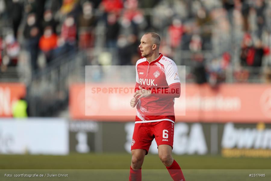 Tobias Kraulich, FLYERALARM Arena, Würzburg, 12.02.2022, DFL, sport, action, Februar 2022, Saison 2021/2022, 3. Liga, MSV, FWK, MSV Duisburg, FC Würzburger Kickers - Bild-ID: 2317985