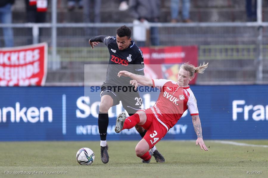Marvin Ajani, FLYERALARM Arena, Würzburg, 12.02.2022, DFL, sport, action, Februar 2022, Saison 2021/2022, 3. Liga, MSV, FWK, MSV Duisburg, FC Würzburger Kickers - Bild-ID: 2317987