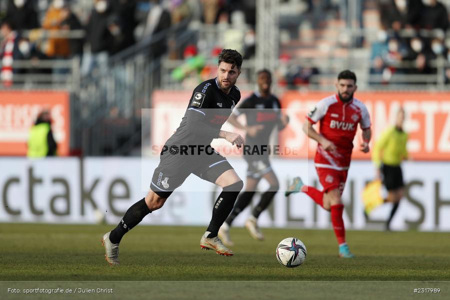 Moritz Stoppelkamp, FLYERALARM Arena, Würzburg, 12.02.2022, DFL, sport, action, Februar 2022, Saison 2021/2022, 3. Liga, MSV, FWK, MSV Duisburg, FC Würzburger Kickers - Bild-ID: 2317989