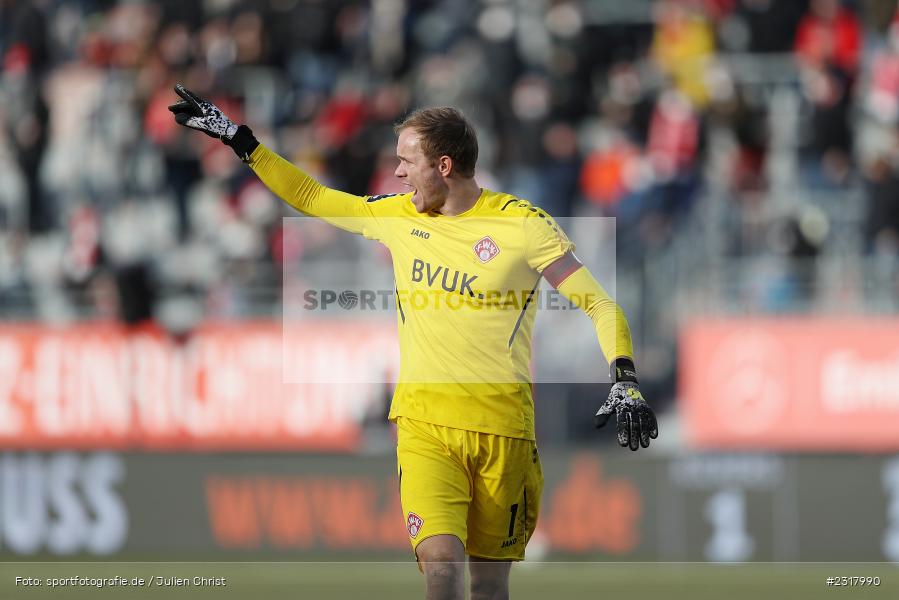 Hendrik Bonmann, FLYERALARM Arena, Würzburg, 12.02.2022, DFL, sport, action, Februar 2022, Saison 2021/2022, 3. Liga, MSV, FWK, MSV Duisburg, FC Würzburger Kickers - Bild-ID: 2317990