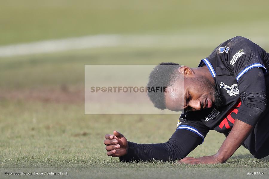 John Yeboah, FLYERALARM Arena, Würzburg, 12.02.2022, DFL, sport, action, Februar 2022, Saison 2021/2022, 3. Liga, MSV, FWK, MSV Duisburg, FC Würzburger Kickers - Bild-ID: 2318009
