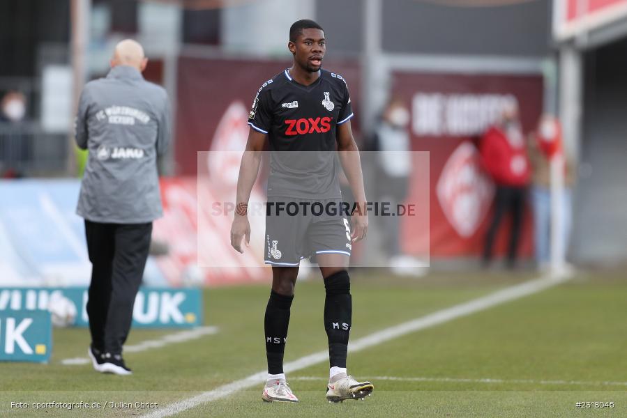 Leroy Kwadwo, FLYERALARM Arena, Würzburg, 12.02.2022, DFL, sport, action, Februar 2022, Saison 2021/2022, 3. Liga, MSV, FWK, MSV Duisburg, FC Würzburger Kickers - Bild-ID: 2318045
