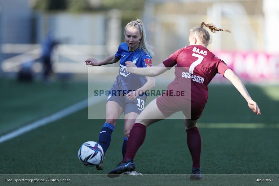 Judith Steinert, Dietmar-Hopp-Stadion, Hoffenheim, 13.02.2022, DFB, sport, action, Februar 2022, Saison 2021/2022, FLYERALARM Frauen-Bundesliga, FFBL, SGS, TSG, SGS Essen, TSG 1899 Hoffenheim - Bild-ID: 2318097 Judith Steinert, Dietmar-Hopp-Stadion, Hoffenheim, 13.02.2022, DFB, sport, action, Februar 2022, Saison 2021/2022, FLYERALARM Frauen-Bundesliga, FFBL, SGS, TSG, SGS Essen, TSG 1899 Hoffenheim - Bild-ID: 2318097