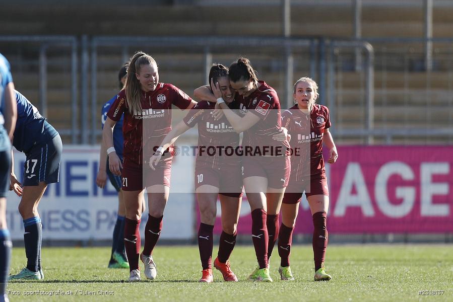 Freude, Torjubel, Estelle Laurier, Dietmar-Hopp-Stadion, Hoffenheim, 13.02.2022, DFB, sport, action, Februar 2022, Saison 2021/2022, FLYERALARM Frauen-Bundesliga, FFBL, SGS, TSG, SGS Essen, TSG 1899 Hoffenheim - Bild-ID: 2318137 Freude, Torjubel, Estelle Laurier, Dietmar-Hopp-Stadion, Hoffenheim, 13.02.2022, DFB, sport, action, Februar 2022, Saison 2021/2022, FLYERALARM Frauen-Bundesliga, FFBL, SGS, TSG, SGS Essen, TSG 1899 Hoffenheim - Bild-ID: 2318137