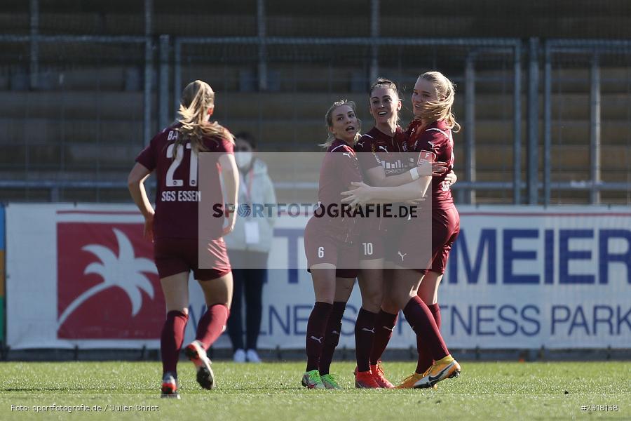 Freude, Torjubel, Estelle Laurier, Dietmar-Hopp-Stadion, Hoffenheim, 13.02.2022, DFB, sport, action, Februar 2022, Saison 2021/2022, FLYERALARM Frauen-Bundesliga, FFBL, SGS, TSG, SGS Essen, TSG 1899 Hoffenheim - Bild-ID: 2318138 Freude, Torjubel, Estelle Laurier, Dietmar-Hopp-Stadion, Hoffenheim, 13.02.2022, DFB, sport, action, Februar 2022, Saison 2021/2022, FLYERALARM Frauen-Bundesliga, FFBL, SGS, TSG, SGS Essen, TSG 1899 Hoffenheim - Bild-ID: 2318138