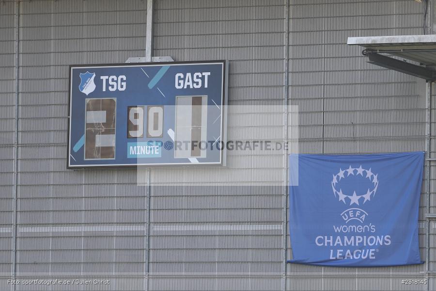 Anzeigetafel, Dietmar-Hopp-Stadion, Hoffenheim, 13.02.2022, DFB, sport, action, Februar 2022, Saison 2021/2022, FLYERALARM Frauen-Bundesliga, FFBL, SGS, TSG, SGS Essen, TSG 1899 Hoffenheim - Bild-ID: 2318145 Anzeigetafel, Dietmar-Hopp-Stadion, Hoffenheim, 13.02.2022, DFB, sport, action, Februar 2022, Saison 2021/2022, FLYERALARM Frauen-Bundesliga, FFBL, SGS, TSG, SGS Essen, TSG 1899 Hoffenheim - Bild-ID: 2318145