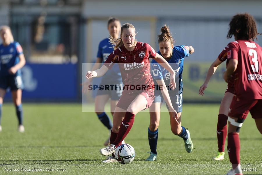Jill Baijings, Dietmar-Hopp-Stadion, Hoffenheim, 13.02.2022, DFB, sport, action, Februar 2022, Saison 2021/2022, FLYERALARM Frauen-Bundesliga, FFBL, SGS, TSG, SGS Essen, TSG 1899 Hoffenheim - Bild-ID: 2318170