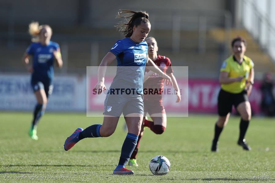 Tine De Caigny, Dietmar-Hopp-Stadion, Hoffenheim, 13.02.2022, DFB, sport, action, Februar 2022, Saison 2021/2022, FLYERALARM Frauen-Bundesliga, FFBL, SGS, TSG, SGS Essen, TSG 1899 Hoffenheim - Bild-ID: 2318183 Tine De Caigny, Dietmar-Hopp-Stadion, Hoffenheim, 13.02.2022, DFB, sport, action, Februar 2022, Saison 2021/2022, FLYERALARM Frauen-Bundesliga, FFBL, SGS, TSG, SGS Essen, TSG 1899 Hoffenheim - Bild-ID: 2318183
