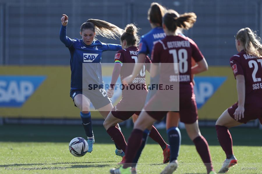 Jule Brand, Dietmar-Hopp-Stadion, Hoffenheim, 13.02.2022, DFB, sport, action, Februar 2022, Saison 2021/2022, FLYERALARM Frauen-Bundesliga, FFBL, SGS, TSG, SGS Essen, TSG 1899 Hoffenheim - Bild-ID: 2318185 Jule Brand, Dietmar-Hopp-Stadion, Hoffenheim, 13.02.2022, DFB, sport, action, Februar 2022, Saison 2021/2022, FLYERALARM Frauen-Bundesliga, FFBL, SGS, TSG, SGS Essen, TSG 1899 Hoffenheim - Bild-ID: 2318185