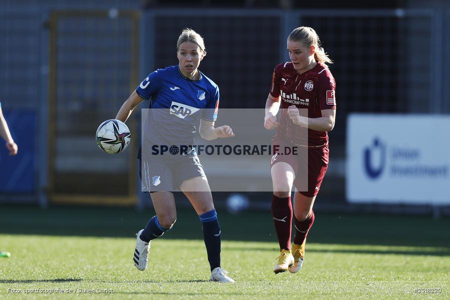 Celina Degen, Dietmar-Hopp-Stadion, Hoffenheim, 13.02.2022, DFB, sport, action, Februar 2022, Saison 2021/2022, FLYERALARM Frauen-Bundesliga, FFBL, SGS, TSG, SGS Essen, TSG 1899 Hoffenheim - Bild-ID: 2318220 Celina Degen, Dietmar-Hopp-Stadion, Hoffenheim, 13.02.2022, DFB, sport, action, Februar 2022, Saison 2021/2022, FLYERALARM Frauen-Bundesliga, FFBL, SGS, TSG, SGS Essen, TSG 1899 Hoffenheim - Bild-ID: 2318220