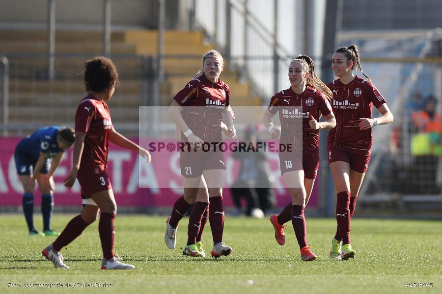 Torjubel, Estelle Laurier, Dietmar-Hopp-Stadion, Hoffenheim, 13.02.2022, DFB, sport, action, Februar 2022, Saison 2021/2022, FLYERALARM Frauen-Bundesliga, FFBL, SGS, TSG, SGS Essen, TSG 1899 Hoffenheim - Bild-ID: 2318245