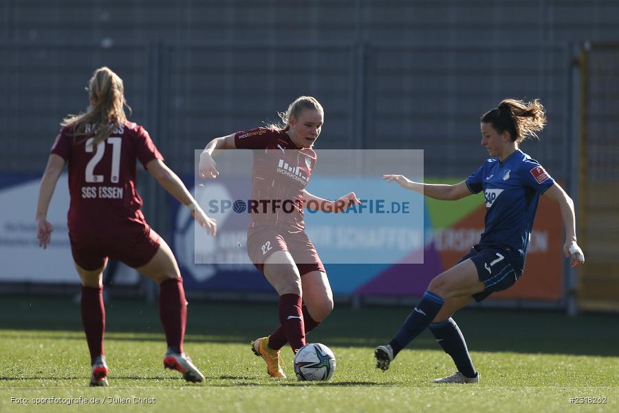 Felicitas Fee Kockmann, Dietmar-Hopp-Stadion, Hoffenheim, 13.02.2022, DFB, sport, action, Februar 2022, Saison 2021/2022, FLYERALARM Frauen-Bundesliga, FFBL, SGS, TSG, SGS Essen, TSG 1899 Hoffenheim - Bild-ID: 2318262 Felicitas Fee Kockmann, Dietmar-Hopp-Stadion, Hoffenheim, 13.02.2022, DFB, sport, action, Februar 2022, Saison 2021/2022, FLYERALARM Frauen-Bundesliga, FFBL, SGS, TSG, SGS Essen, TSG 1899 Hoffenheim - Bild-ID: 2318262