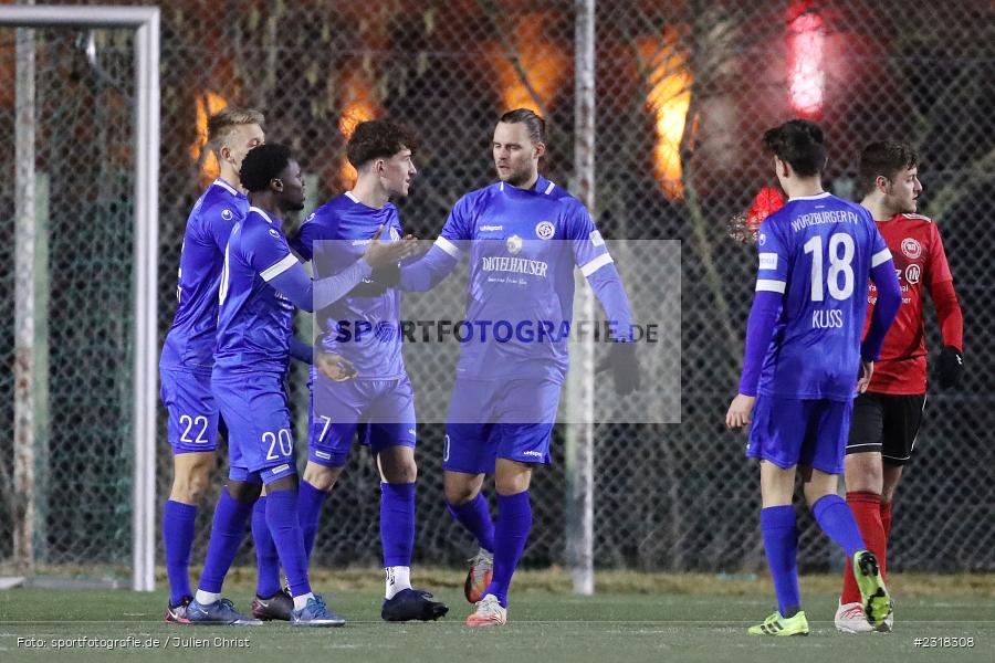 Torjubel, Jayson Tuda, Sepp Endres Sportanlage, Würzburg, 15.02.2022, BFV, sport, action, Februar 2022, Saison 2021/2022, Freundschaftsspiele, FTS, WFV, FT Schweinfurt, Würzburger FV - Bild-ID: 2318308