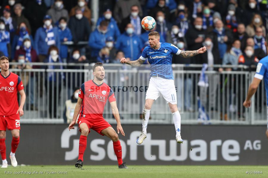 Tobias Kempe, Merck-Stadion, Darmstadt, 20.02.2022, DFL, sport, action, Februar 2022, Saison 2021/2022, 2. Bundesliga, FCH, SV98, FC Hansa Rostock, SV Darmstadt 98 - Bild-ID: 2318884