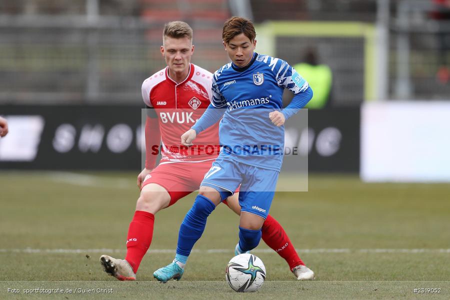 Tatsuya Ito, FLYERALARM Arena, Würzburg, 26.02.2022, DFL, sport, action, Februar 2022, Saison 2021/2022, 3. Liga, FCM, FWK, 1. FC Magdeburg, FC Würzburger Kickers - Bild-ID: 2319052