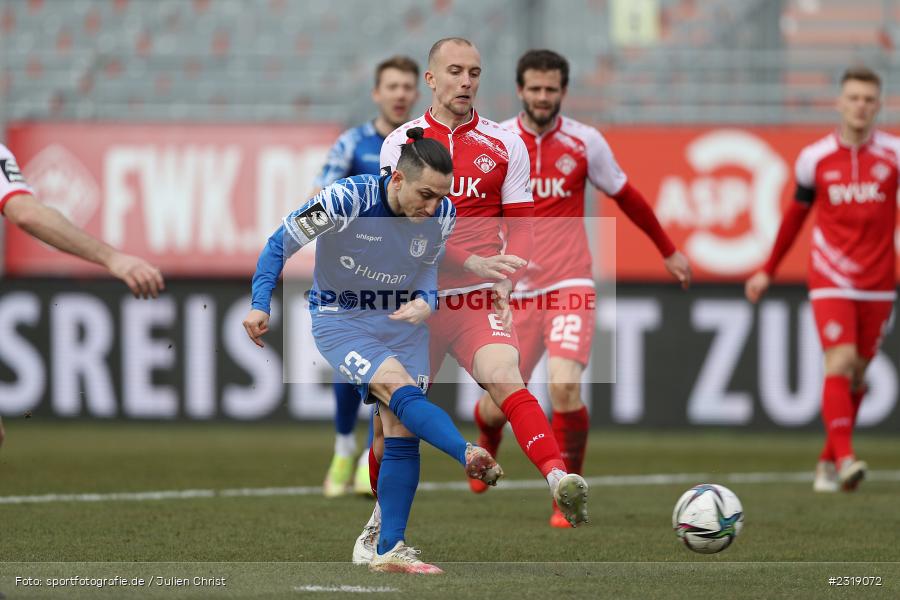 Baris Atik, FLYERALARM Arena, Würzburg, 26.02.2022, DFL, sport, action, Februar 2022, Saison 2021/2022, 3. Liga, FCM, FWK, 1. FC Magdeburg, FC Würzburger Kickers - Bild-ID: 2319072