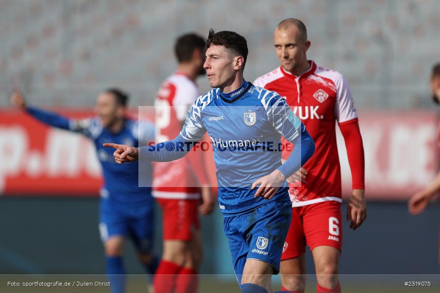 Freude, Torjubel, Florian Kath, FLYERALARM Arena, Würzburg, 26.02.2022, DFL, sport, action, Februar 2022, Saison 2021/2022, 3. Liga, FCM, FWK, 1. FC Magdeburg, FC Würzburger Kickers - Bild-ID: 2319075