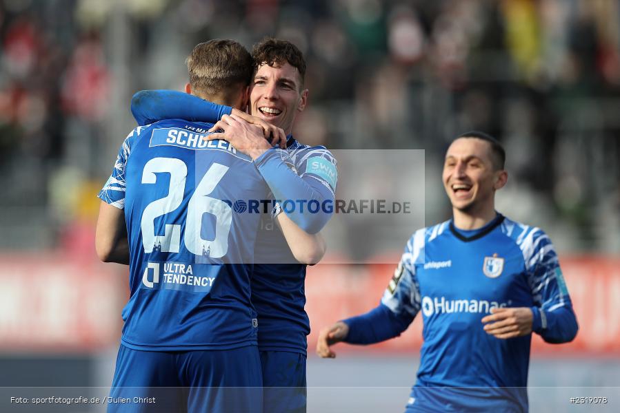 Freude, Torjubel, Florian Kath, FLYERALARM Arena, Würzburg, 26.02.2022, DFL, sport, action, Februar 2022, Saison 2021/2022, 3. Liga, FCM, FWK, 1. FC Magdeburg, FC Würzburger Kickers - Bild-ID: 2319078