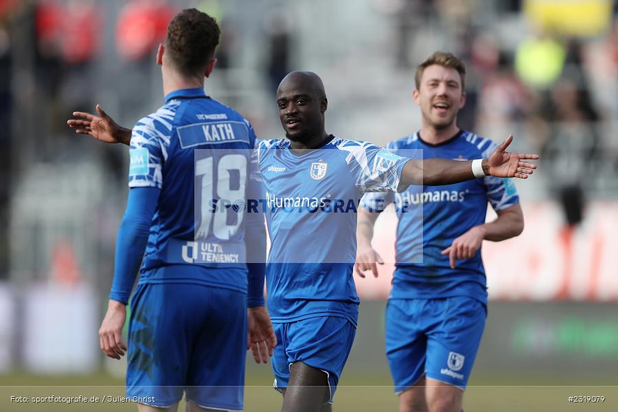 Freude, Torjubel, Florian Kath, FLYERALARM Arena, Würzburg, 26.02.2022, DFL, sport, action, Februar 2022, Saison 2021/2022, 3. Liga, FCM, FWK, 1. FC Magdeburg, FC Würzburger Kickers - Bild-ID: 2319079