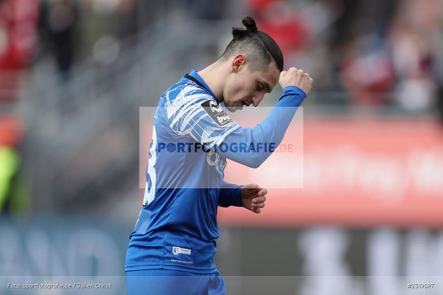 Torjubel, Baris Atik, FLYERALARM Arena, Würzburg, 26.02.2022, DFL, sport, action, Februar 2022, Saison 2021/2022, 3. Liga, FCM, FWK, 1. FC Magdeburg, FC Würzburger Kickers - Bild-ID: 2319097