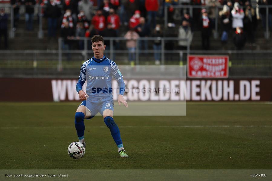 www.diegoldenekuh.de, Florian Kath, FLYERALARM Arena, Würzburg, 26.02.2022, DFL, sport, action, Februar 2022, Saison 2021/2022, 3. Liga, FCM, FWK, 1. FC Magdeburg, FC Würzburger Kickers - Bild-ID: 2319100