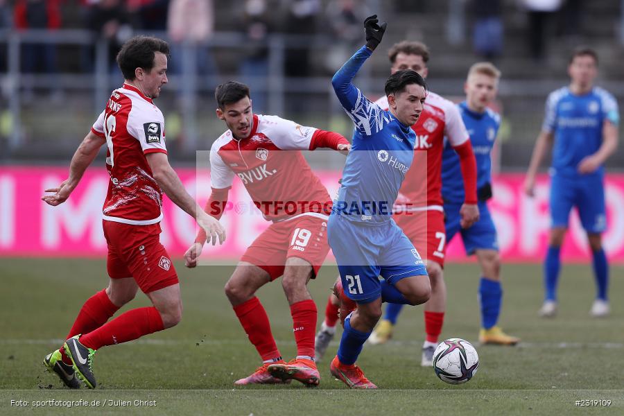 Jason Ceka, FLYERALARM Arena, Würzburg, 26.02.2022, DFL, sport, action, Februar 2022, Saison 2021/2022, 3. Liga, FCM, FWK, 1. FC Magdeburg, FC Würzburger Kickers - Bild-ID: 2319109