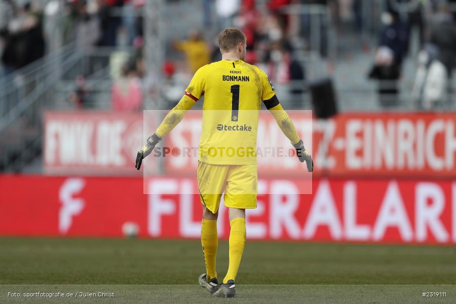 Gestik, Hendrik Bonmann, FLYERALARM Arena, Würzburg, 26.02.2022, DFL, sport, action, Februar 2022, Saison 2021/2022, 3. Liga, FCM, FWK, 1. FC Magdeburg, FC Würzburger Kickers - Bild-ID: 2319111