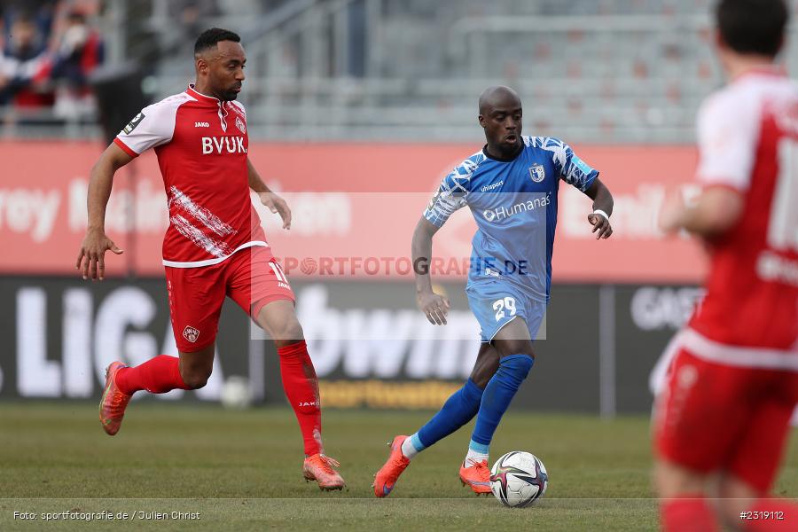 Amara Condé, FLYERALARM Arena, Würzburg, 26.02.2022, DFL, sport, action, Februar 2022, Saison 2021/2022, 3. Liga, FCM, FWK, 1. FC Magdeburg, FC Würzburger Kickers - Bild-ID: 2319112