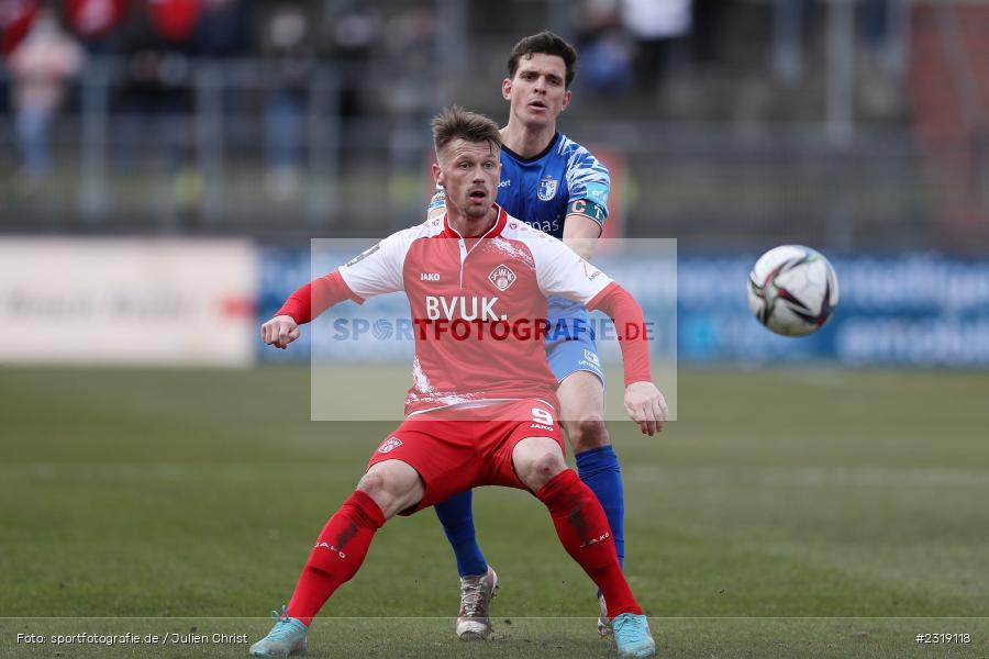 Marvin Pourié, FLYERALARM Arena, Würzburg, 26.02.2022, DFL, sport, action, Februar 2022, Saison 2021/2022, 3. Liga, FCM, FWK, 1. FC Magdeburg, FC Würzburger Kickers - Bild-ID: 2319118