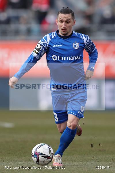 Baris Atik, FLYERALARM Arena, Würzburg, 26.02.2022, DFL, sport, action, Februar 2022, Saison 2021/2022, 3. Liga, FCM, FWK, 1. FC Magdeburg, FC Würzburger Kickers - Bild-ID: 2319119